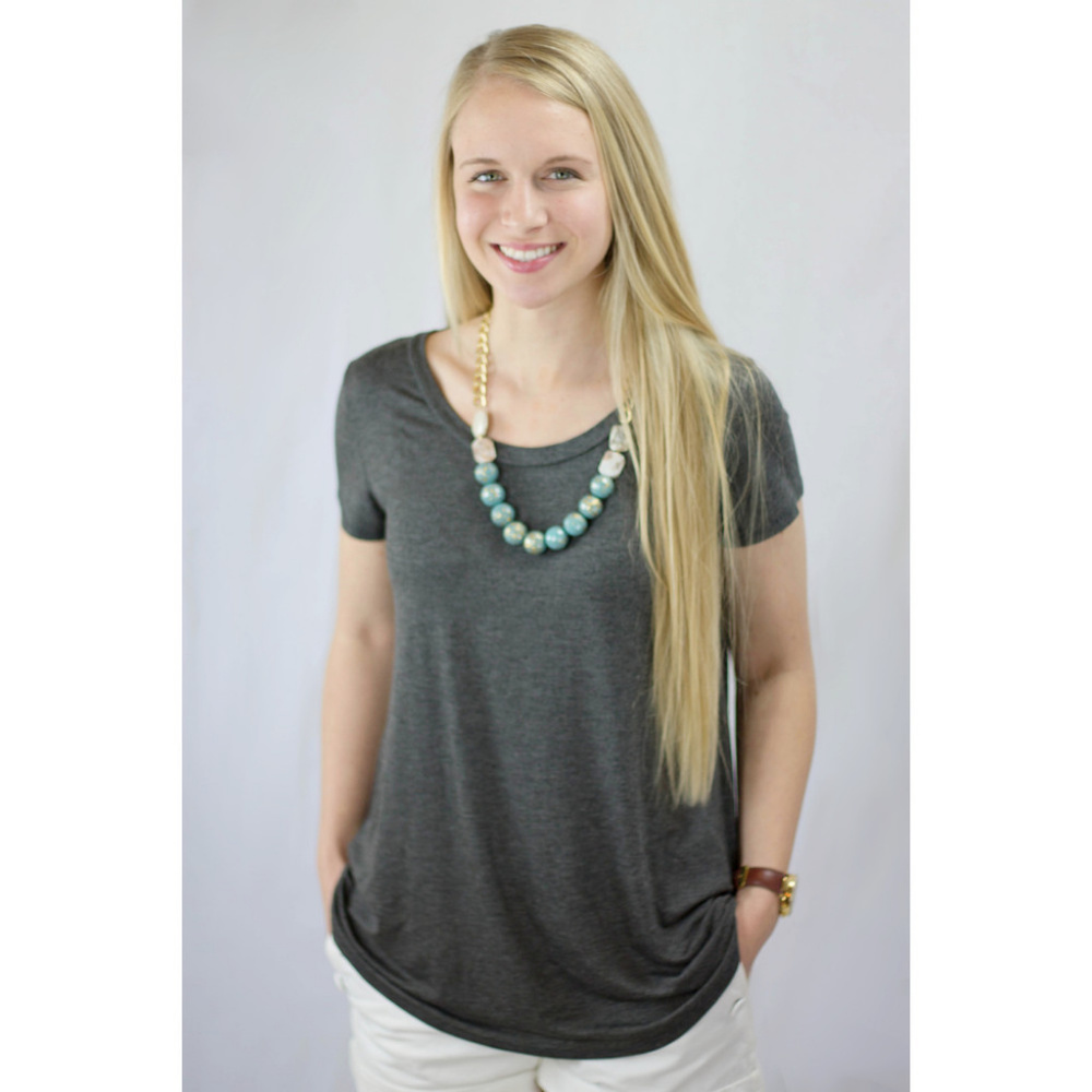 Kacie Top - Grey — Everly and Ace